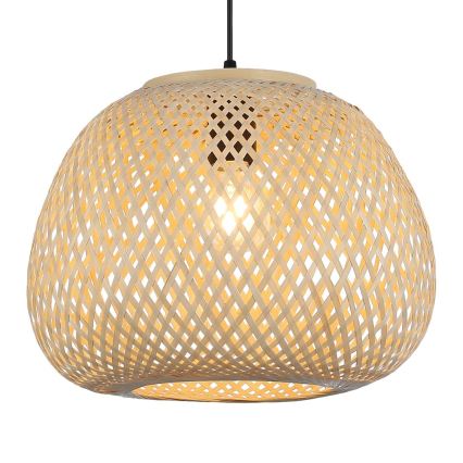 Rippvalgusti kaabliga PETRA 1xE27/15W/230V bambusest