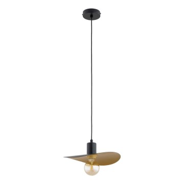 Rippvalgusti kaabliga SAVANA 1xE27/15W/230V läbimõõt 39 cm must/kuldne