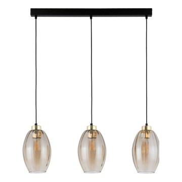 Rippvalgusti kaabliga SEBO 3xE27/15W/230V must/suitsune beež