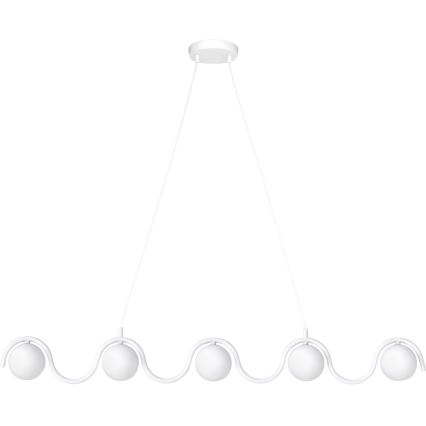 Rippvalgusti kaabliga SINUS 5xG9/8W/230V valge