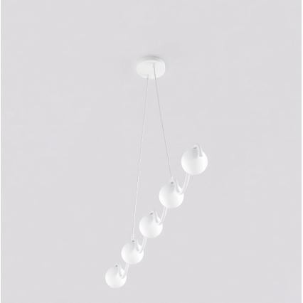 Rippvalgusti kaabliga SINUS 5xG9/8W/230V valge