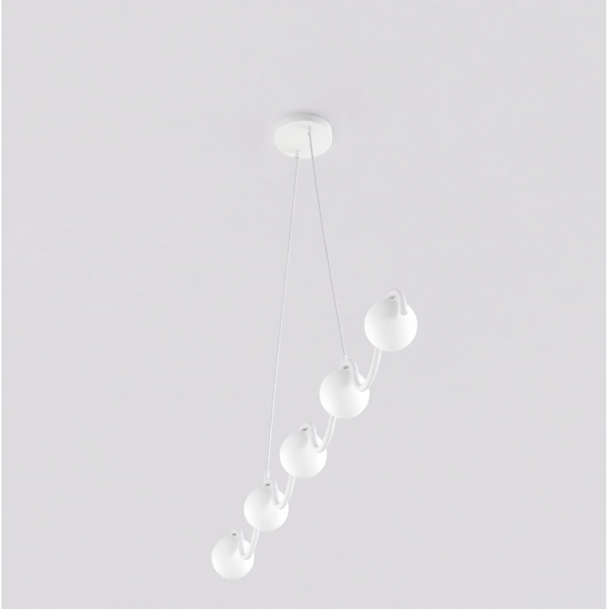 Rippvalgusti kaabliga SINUS 5xG9/8W/230V valge