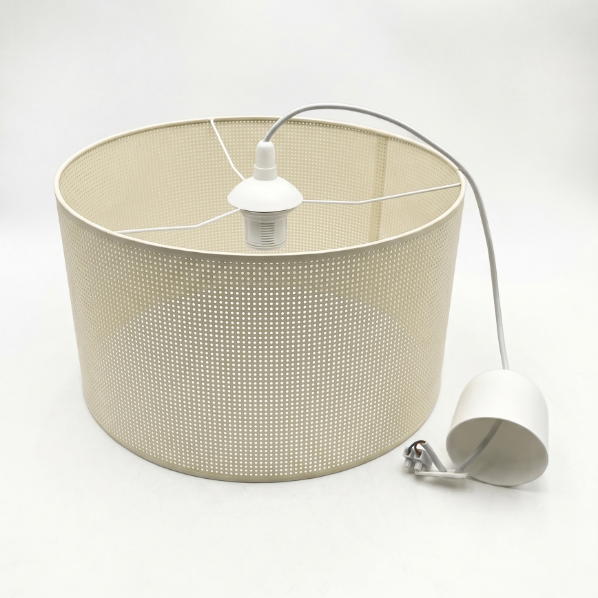Rippvalgusti kaabliga SIRJA PLISADO 1xE27/15W/230V läbimõõt 35 cm kreemjas