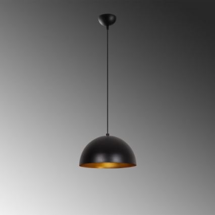 Rippvalgusti kaabliga SIVANI 1xE27/40W/230V, Ø 30 cm, must/vasetoon