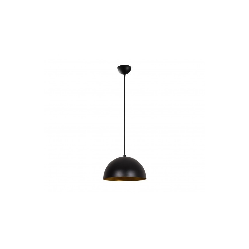 Rippvalgusti kaabliga SIVANI 1xE27/40W/230V, Ø 30 cm, must/vasetoon