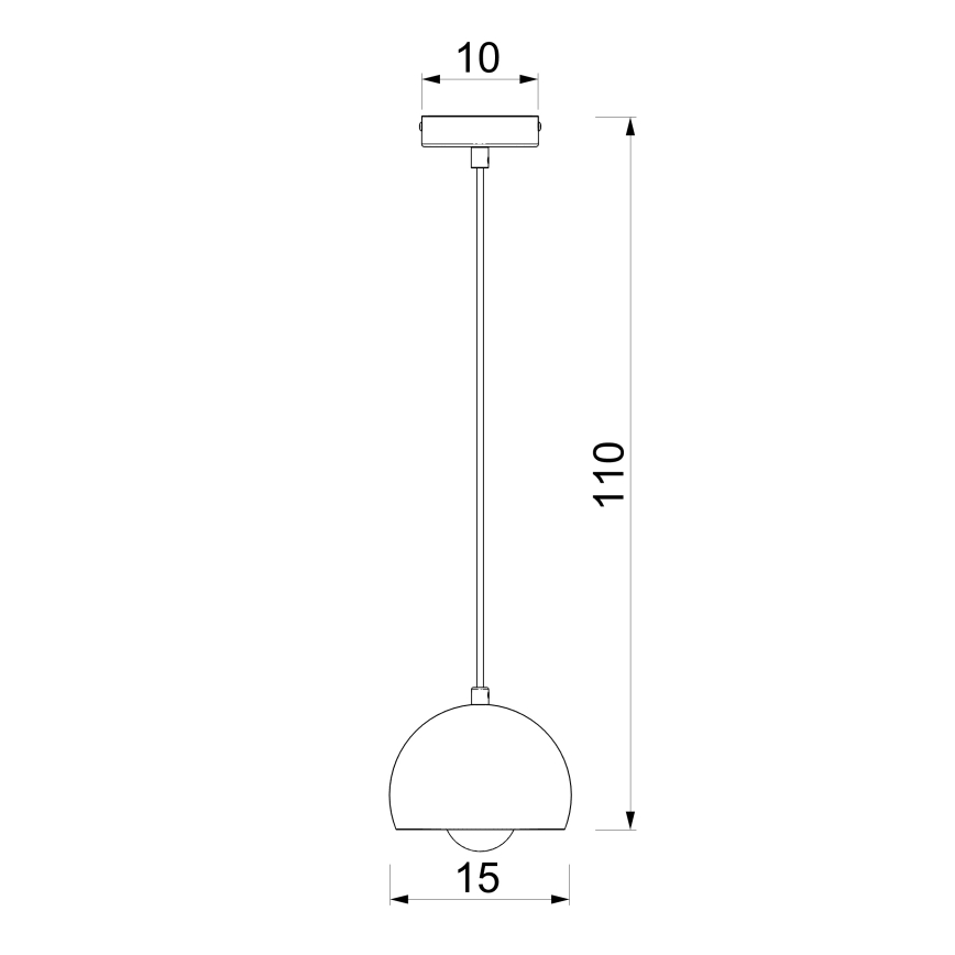 Rippvalgusti kaabliga SOOL 1xE27/15W/230V Ø 15 cm kreemjas