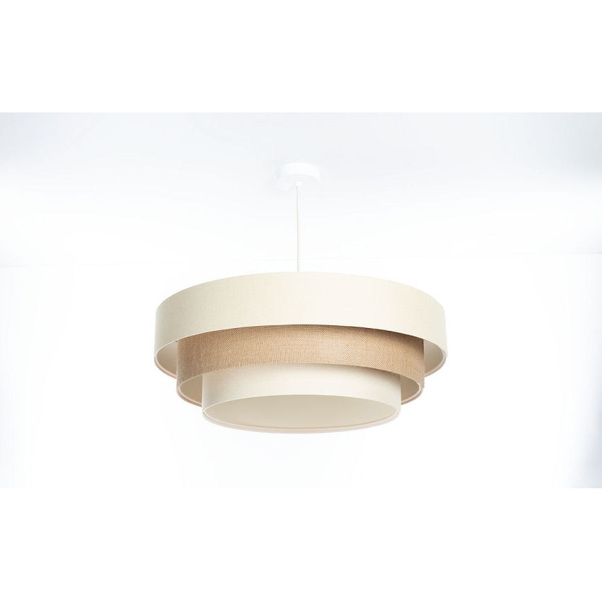 Rippvalgusti kaabliga TRINITI 1xE27/60W/230V, läbimõõt 40 cm, kreemikas/beež