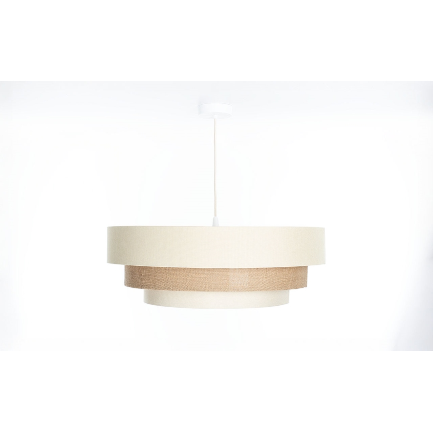 Rippvalgusti kaabliga TRINITI 1xE27/60W/230V, läbimõõt 40 cm, kreemikas/beež
