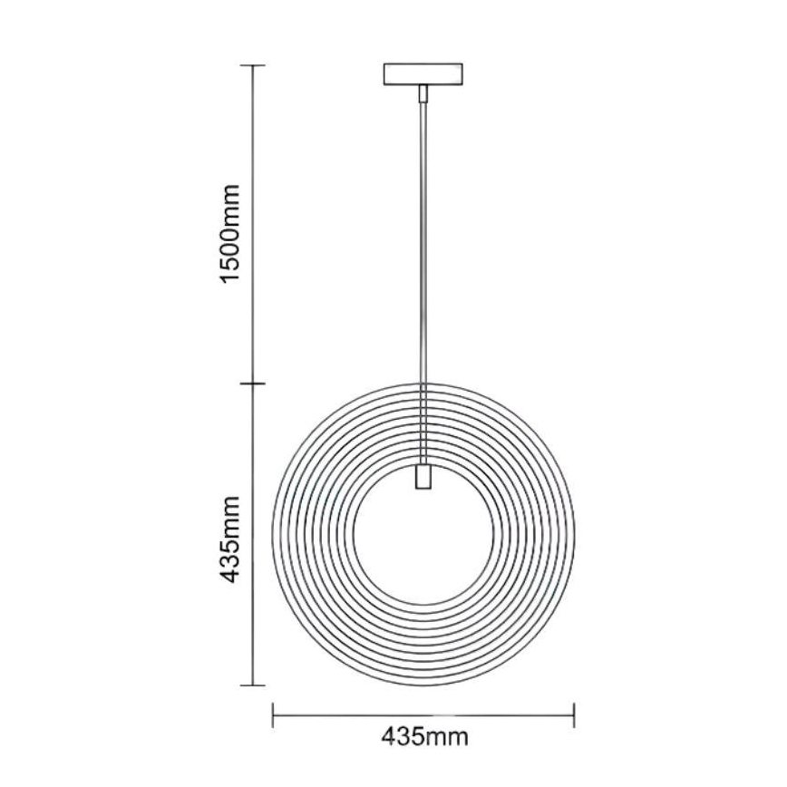 Rippvalgusti kaablil 1xE27/60W/230V läbimõõt 43,5 cm massiivpuit/vineer/pöök/kummipuit