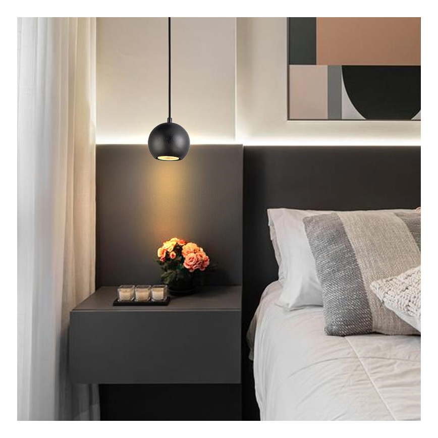 Rippvalgusti kaablil 1xGU10/10W/230V, läbimõõt 11 cm, massiivne/saar