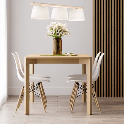 Rippvalgusti kaablil AIDA 3xE27/60W/230V tamm/valge