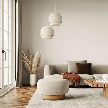 Rippvalgusti kaablil BOHO 2xE27/60W/230V valge