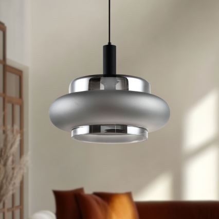 Rippvalgusti kaablil BRIZI 1xE27/40W/230V hall/suitsune