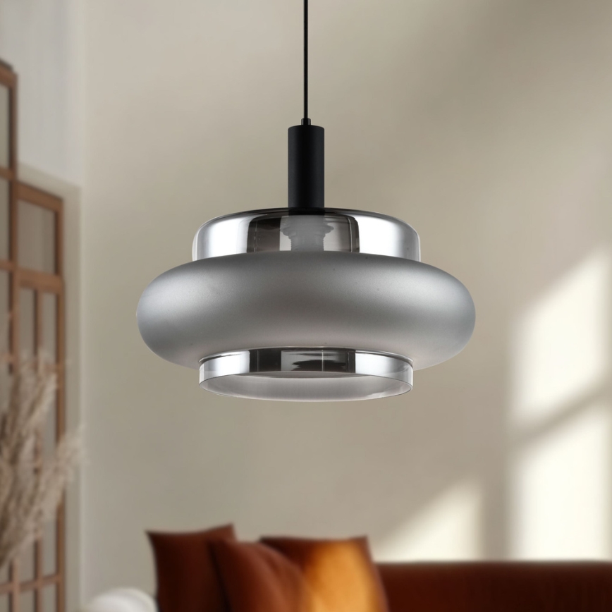 Rippvalgusti kaablil BRIZI 1xE27/40W/230V hall/suitsune