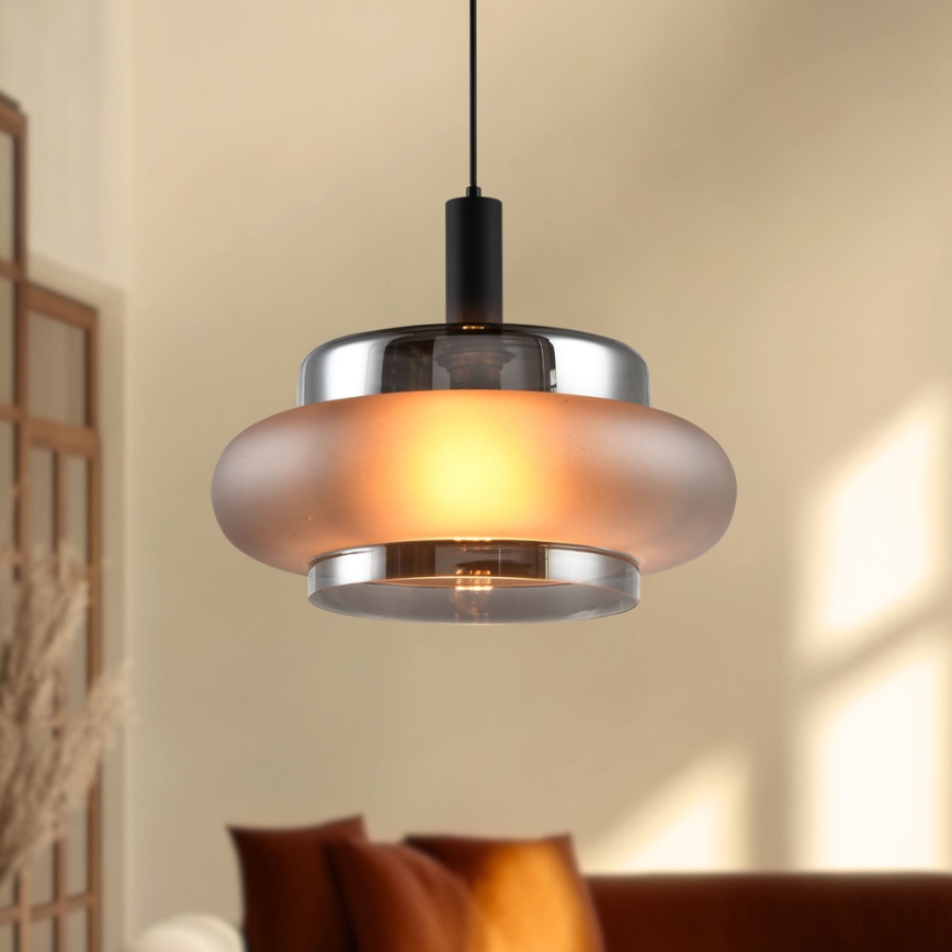 Rippvalgusti kaablil BRIZI 1xE27/40W/230V hall/suitsune