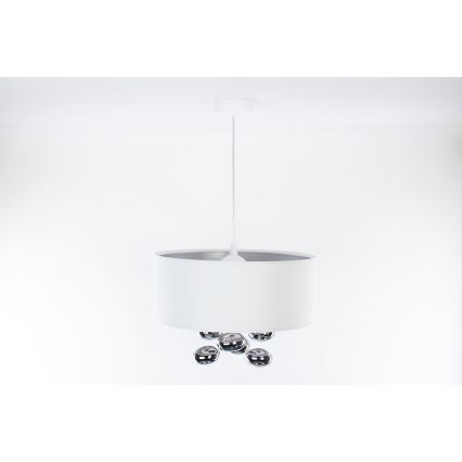 Rippvalgusti kaablil BUBBLE 1xE27/60W/230V Ø 50 cm valge