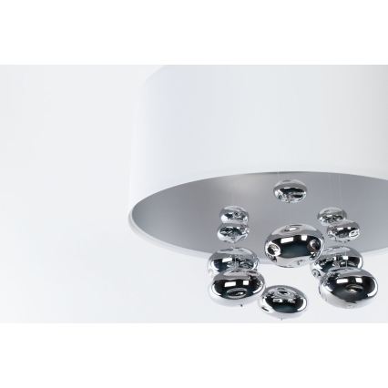 Rippvalgusti kaablil BUBBLE 1xE27/60W/230V Ø 50 cm valge