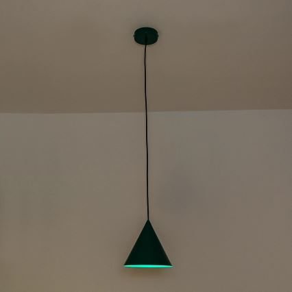 Rippvalgusti kaablil ETNA II 1xE27/15W/230V Ø 18,5 cm roheline