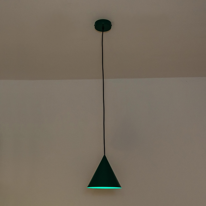 Rippvalgusti kaablil ETNA II 1xE27/15W/230V Ø 18,5 cm roheline