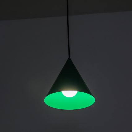 Rippvalgusti kaablil ETNA II 1xE27/15W/230V Ø 18,5 cm roheline
