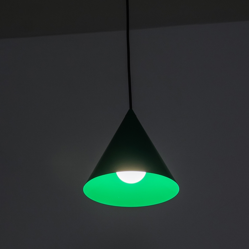 Rippvalgusti kaablil ETNA II 1xE27/15W/230V Ø 18,5 cm roheline
