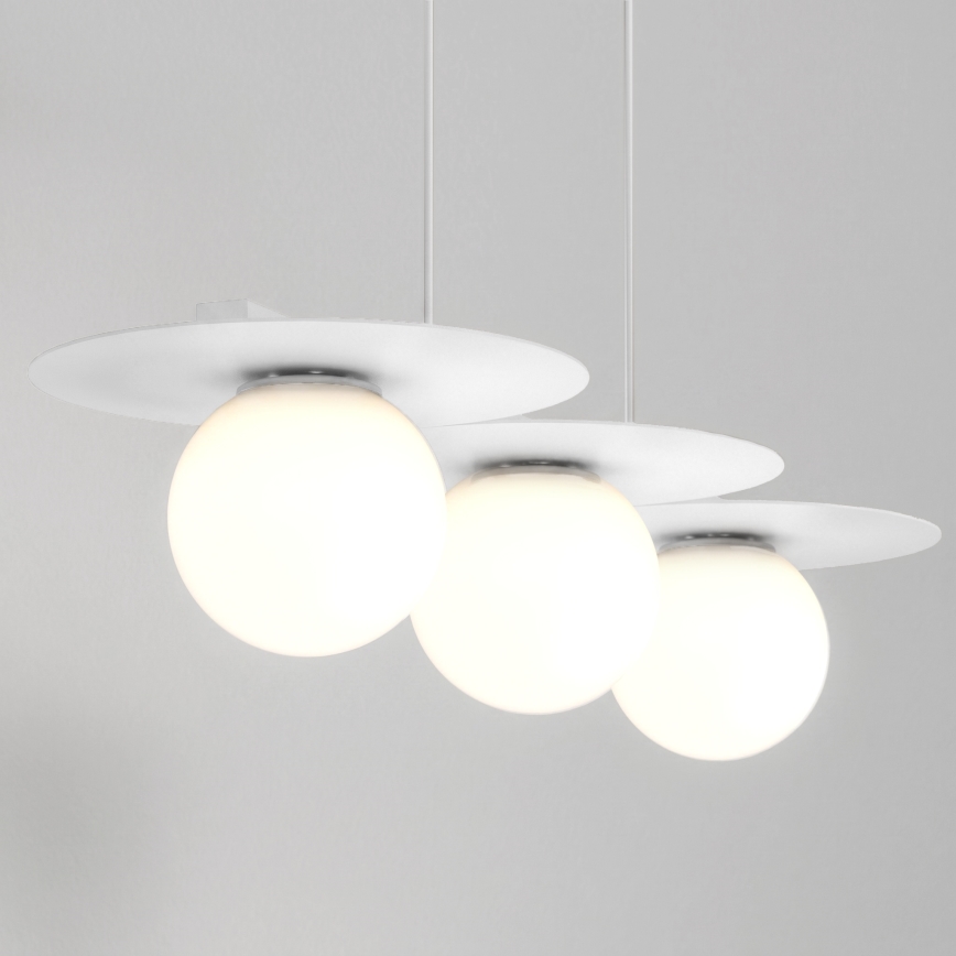 Rippvalgusti kaablil FLAT 3xE27/15W/230V valge
