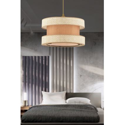 Rippvalgusti kaablil HALO 1xE27/60W/230V beež/kreemjas