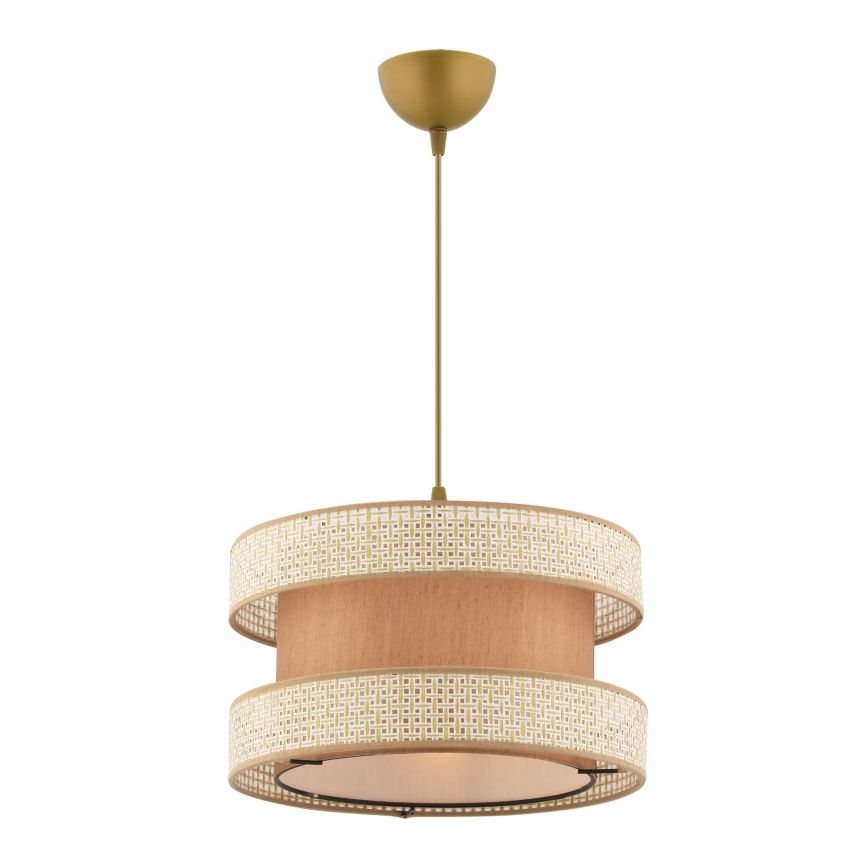 Rippvalgusti kaablil HALO 1xE27/60W/230V beež/kreemjas