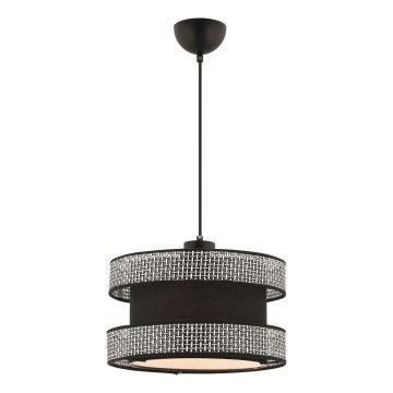 Rippvalgusti kaablil HALO 1xE27/60W/230V must/hall