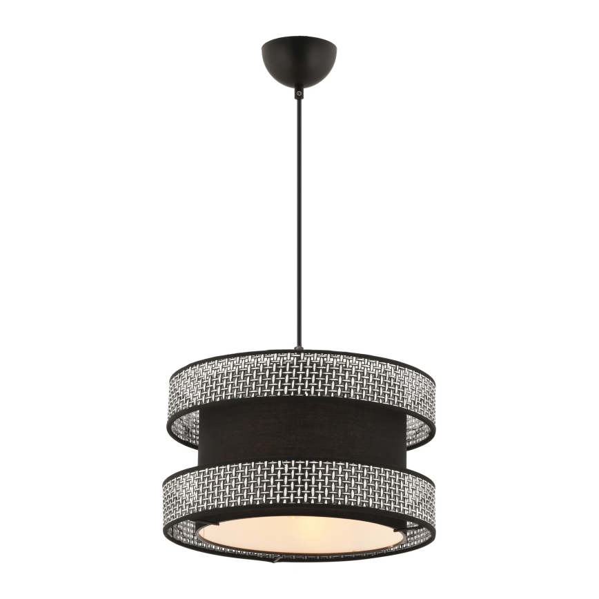 Rippvalgusti kaablil HALO 1xE27/60W/230V must/hall