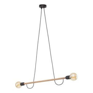 Rippvalgusti kaablil HELIX 2xE27/15W/230V must/beež