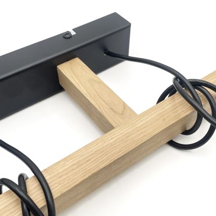 Rippvalgusti kaablil LEANDRA 3xE27/15W/230V tamm/must