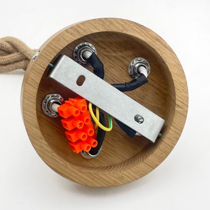 Rippvalgusti kaablil LOOMIS 5xE27/15W/230V 130 cm beež/tamm