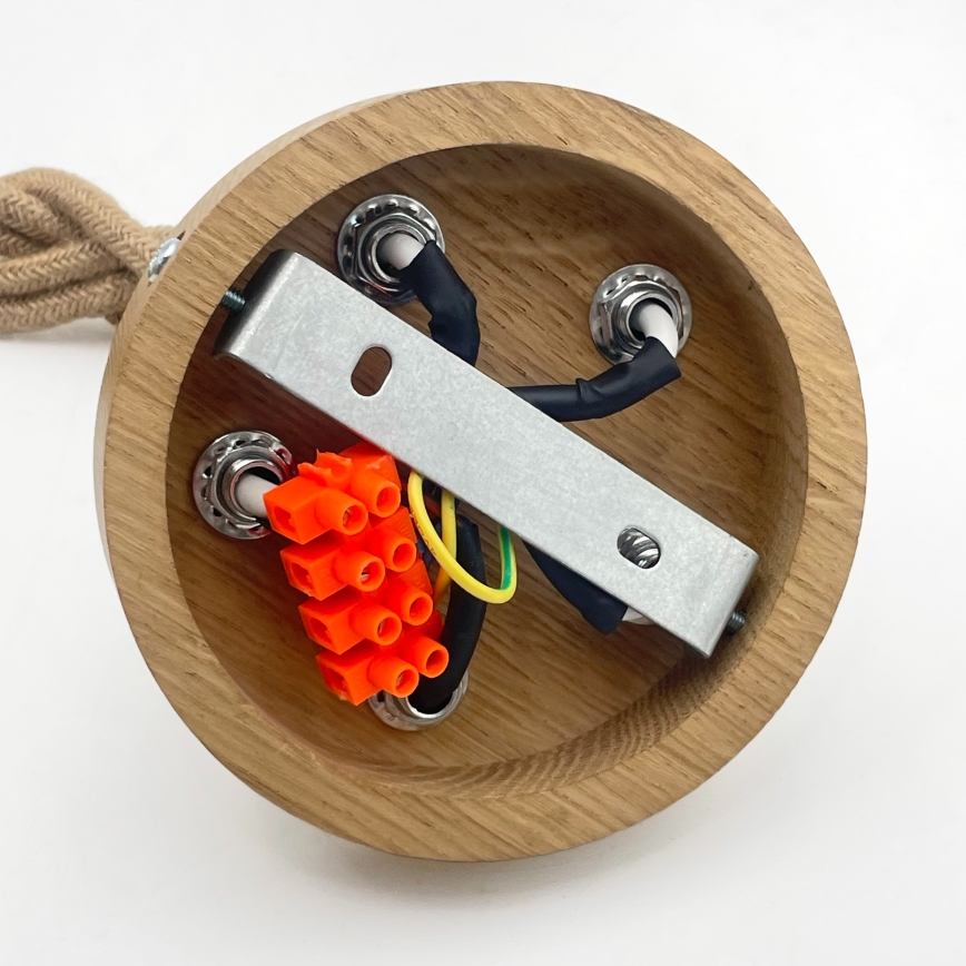 Rippvalgusti kaablil LOOMIS 5xE27/15W/230V 83 cm beež/tamm