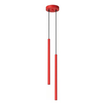 Rippvalgusti kaablil PASTELO 2xG9/8W/230V punane
