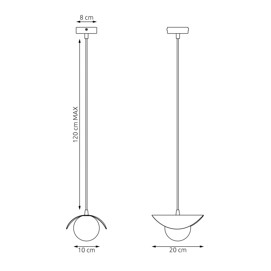 Rippvalgusti kaablil RITUAL 1xG9/8W/230V must