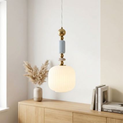 Rippvalgusti kaablil ROYAL 1xE27/15W/230V kuldne/valge