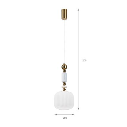 Rippvalgusti kaablil ROYAL 1xE27/15W/230V kuldne/valge