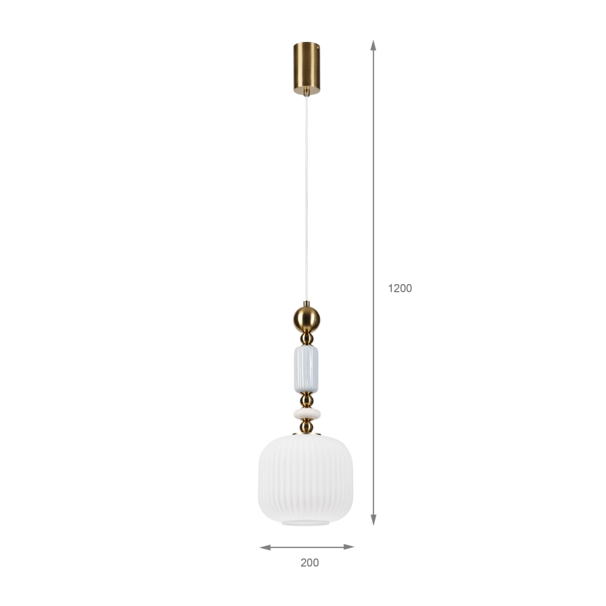 Rippvalgusti kaablil ROYAL 1xE27/15W/230V kuldne/valge