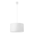 Rippvalgusti kaablil SIRJA PLISADO 1xE27/15W/230V, Ø 35 cm, valge