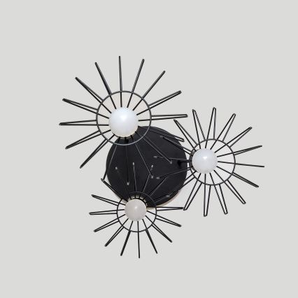 Rippvalgusti kaablil SOLANO 3xE27/15W/230V must/kuldne