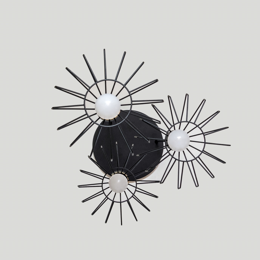 Rippvalgusti kaablil SOLANO 3xE27/15W/230V must/kuldne