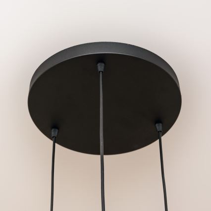 Rippvalgusti kaablil SOLANO 3xE27/15W/230V must/kuldne