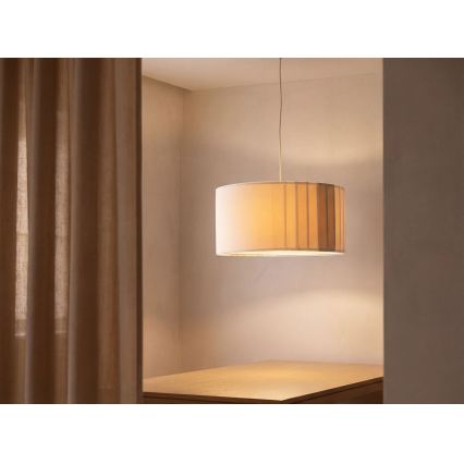 Rippvalgusti kaablil STRIPES 1xE27/60W/230V, läbimõõt 60 cm, kreemjas