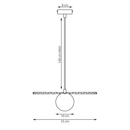 Rippvalgusti kaablil UMBRA 1xG9/8W/230V valge