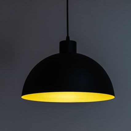 Rippvalgusti kaablil VESPER 1xE27/15W/230 läbimõõt 18 cm must/kuldne