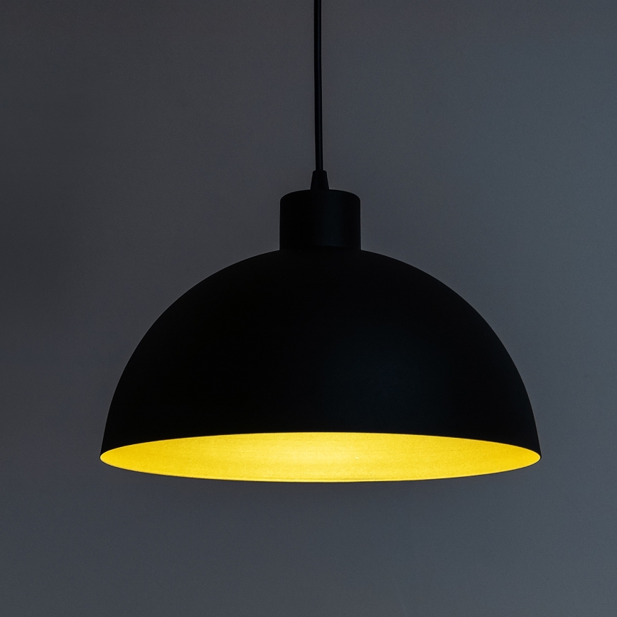 Rippvalgusti kaablil VESPER 1xE27/15W/230 läbimõõt 18 cm must/kuldne