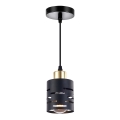 Rippvalgusti kaablile ELEN 1xE27/35W/230V must/kuldne