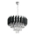 Rippvalgusti ketiga CRISTAL 5xE14/10W/230V must/mattkroom