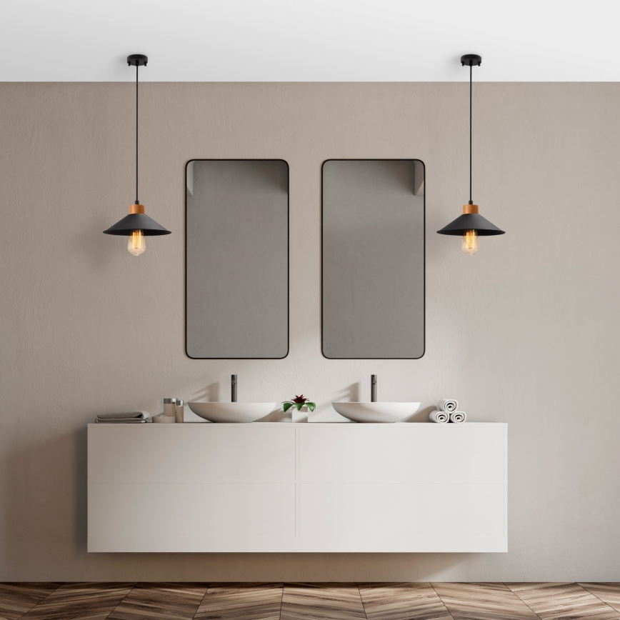 Rippvalgusti MANAVGAT 1xE27/40W/230V musta/pruun